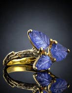 Tanzaniet - Zilver - Ring - Natuurgeïnspireerd