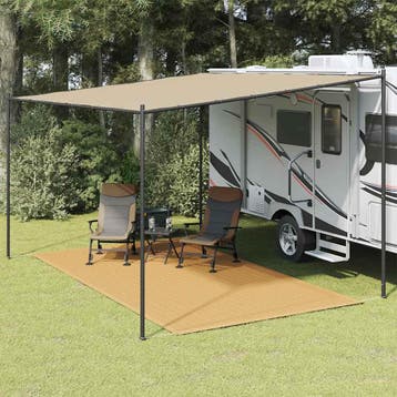 vidaXL Tenttapijt 200x300 cm HDPE zandkleurig, Caravans en Kamperen, Kampeeraccessoires, Verzenden, Nieuw