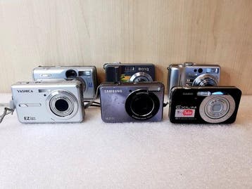 Canon, Nikon, Samsung, Yashica Lotto di 6 fotocamere, Nieuw