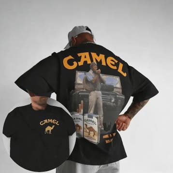 Retro Camel Cigarettes T-Shirt - Vintage Oversized Unisex Kl