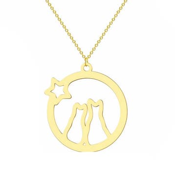 Fako Bijoux - Ketting Met Hanger - Stainless Steel - RVS -, Verzenden, Nieuw