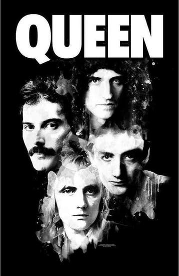 Queen - Faces - Textielposter officiële merchandise, Ophalen of Verzenden, Nieuw, Poster, Artwork of Schilderij