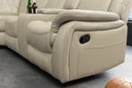 Cinema fauteuil HOLLYWOOD 5-zits kunstleer beige - 47589, Ophalen of Verzenden, Nieuw