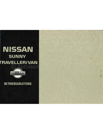 1994 NISSAN SUNNY TRAVELLER | VAN INSTRUCTIEBOEKJE DUITS