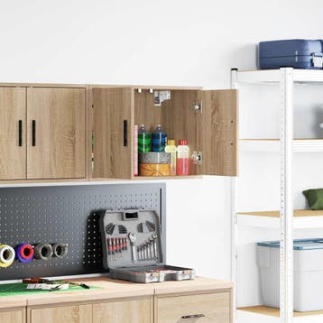 vidaXL Garagewandkast sonoma bewerkt hout eikenkleurig, Verzenden, Nieuw