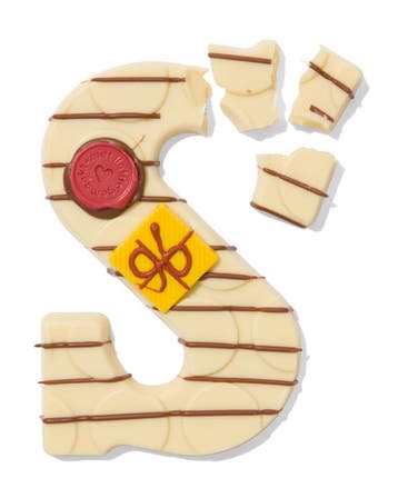 HEMA Handgedecoreerde chocoladeletter wit S 180g, Diversen, Verzenden, Nieuw