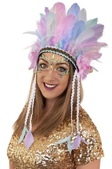 KIMU® Verentooi Pastel Regenboog Hoofdtooi Roze Blauw Mintgr, Ophalen of Verzenden, Nieuw, Carnaval