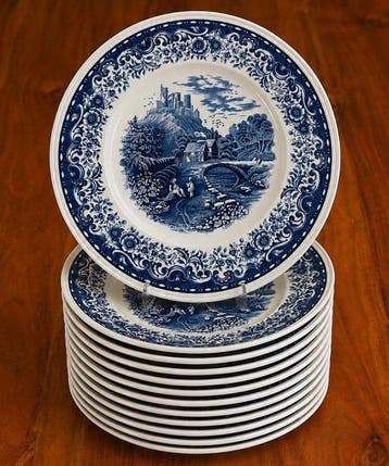 Villeroy & Boch - Eetservies voor 12 - Porselein - Blue