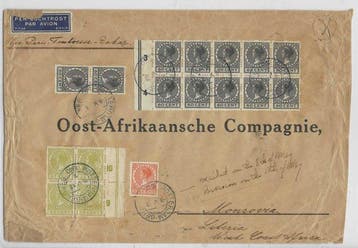 Nederland 1940 - Zeldzame Mengfrankering Roltanding naar, Gestempeld