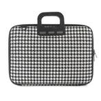 Bombata 15 inch Laptoptas Pied de Poule - Stof - Zwart, Verzenden, Nieuw