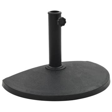 vidaXL Parasolvoet halfrond 9 kg polyresin zwart, Verzenden, Nieuw, Minder dan 1 meter, Parasolvoet