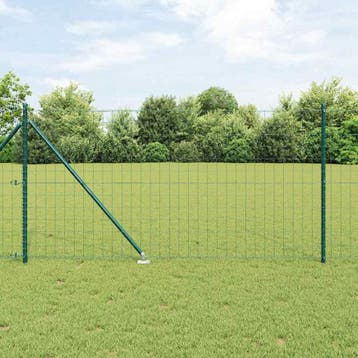 vidaXL Europese Heining met Punten 25 x 1,2 m PVC-Coated, Verzenden, Nieuw, IJzer