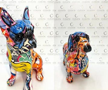 Beeldje - Lotto di 2 articoli. Bulldog Francese e Bassotto, Antiek en Kunst