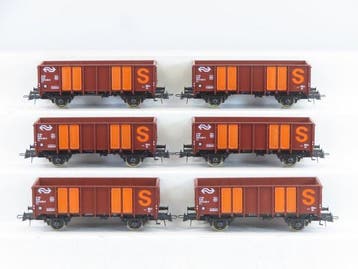 Roco H0 - 66295 - Modeltrein goederenwagon (6) - 6x 2-assige, Nieuw