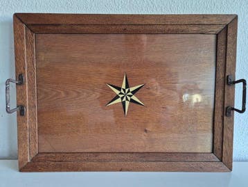 Dienblad - Eik - Art deco stijl, Antiek en Kunst