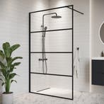 Douchewand Essos 120 x 200 cm Zwart – Inloopdouche 8 mm, Doe-het-zelf en Verbouw, Sanitair, Verzenden, Nieuw, Douche