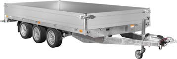 Aanhanger Saris Plateau 406 x 204 (3500 kg, tridem), Ophalen, Nieuw
