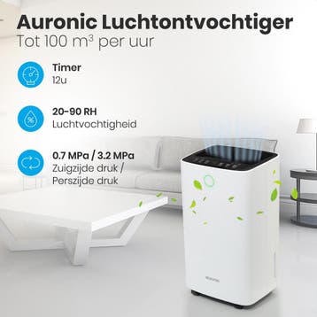 2dekans | Auronic Luchtontvochtiger - 12 liter per dag –, Ophalen of Verzenden, Zo goed als nieuw