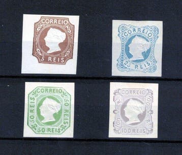 Portugal 1885 - D. Maria II, Herdrukken van de complete, Gestempeld