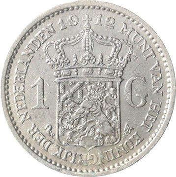 Nederland. Wilhelmina. 1 Gulden 1912 (Zonder minimumprijs), Postzegels en Munten