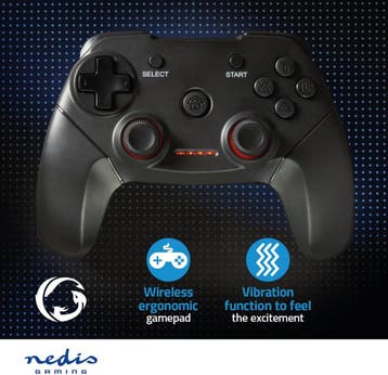 NEDIS Gamepad | Draadloos | Werkt op batterijen | PC | Aanta, Verzenden, Zo goed als nieuw