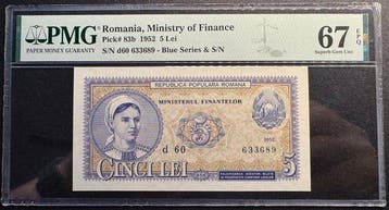 Roemenië. - 5 Lei - 1952 - Pick 83b (Zonder minimumprijs)