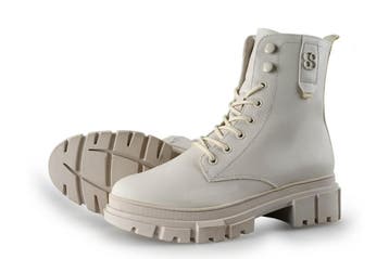 S.oliver Veterboots in maat 39 Wit, Verzenden, Wit, Overige typen, Zo goed als nieuw