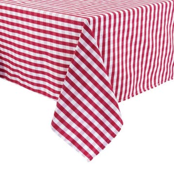 Tafelkleed | Polyester | Rood/Wit | 1320x1320mm Mitre, Verzenden, Nieuw in verpakking