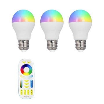 Beginners set - E27 - 3 wifi lampen - Kleur + DUAL WHITE, Ophalen of Verzenden, Nieuw