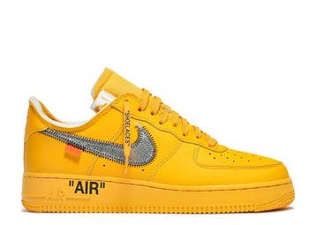 Nike Air Force 1 Low OFF-White ICA University Gold, Verzenden, Wit, Nike, Nieuw