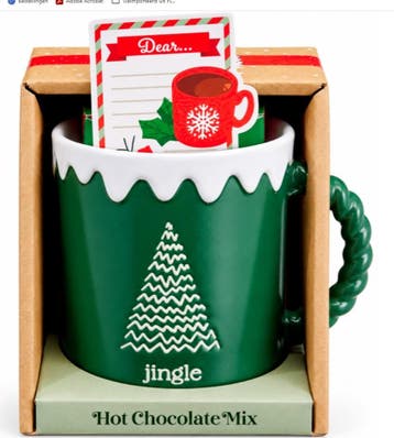 Kerstmok met Chocolademelk 400mL – Kerstdesign JINGLE, Diversen, Verzenden, Nieuw