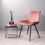 Eetkamerstoel zonder armleuning | Velvet | Roze | DS4U, Huis en Inrichting, Ophalen of Verzenden, Nieuw
