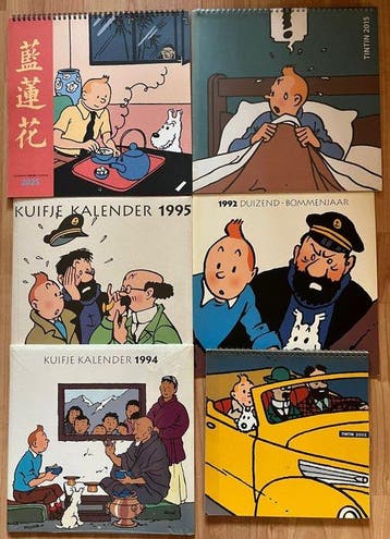 Tintin, Kuifje - 6 Calendar - Casterman - 2002, Nieuw