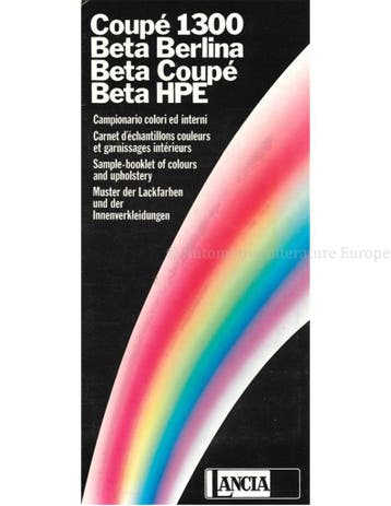 19765 LANCIA BETA KLEUREN | INTERIEUR BROCHURE, Boeken, Nieuw, Author