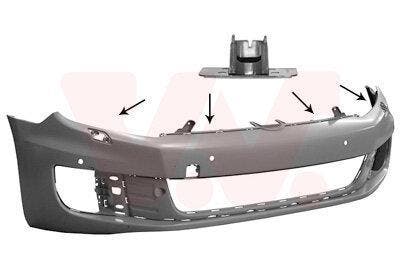 GTI Voorbumper +PDC +Koplampsproeiers Volkswagen Golf 6 DEEP, Auto-onderdelen, Carrosserie en Plaatwerk, Nieuw, Volkswagen, Voor