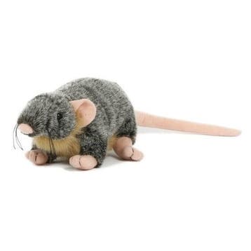 Pluche rat knuffel - grijs - 18 cm - speelgoed, Verzenden, Nieuw