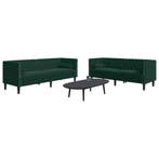 vidaXL 2-delige Loungeset Chesterfield en bolsters fluweel, Huis en Inrichting, Banken | Bankstellen, Verzenden, Nieuw, Vierpersoons of meer