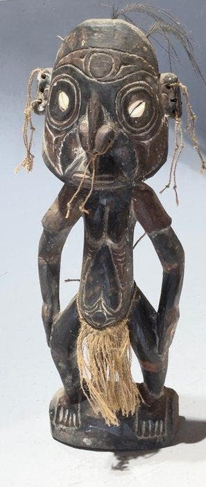 Intrigerende zielfiguur langs de Sepik-rivier -, Antiek en Kunst