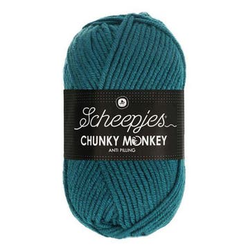 Scheepjes Chunky Monkey 100g - 1708 Petrol - Blauw, Verzenden, Nieuw
