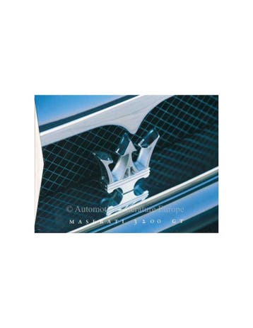 1999 MASERATI 3200 GT HARDCOVER BROCHURE ITALIAANS ENGELS, Nieuw, Author