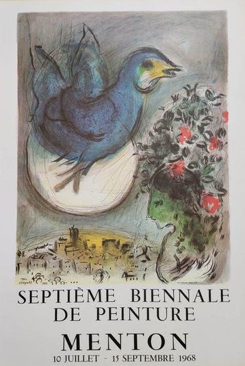Marc Chagall - Septième Biennale de Peinture Menton (1968) -