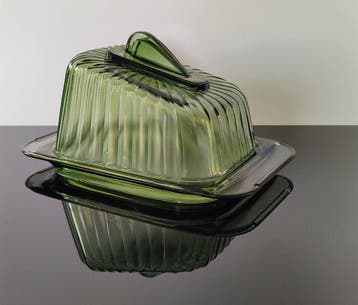 Royal Leerdam - A.D. Copier - Boterschotel - Glas