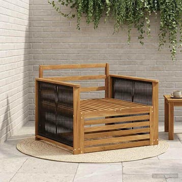 vidaXL Buiten Midden Sofa Naturel, Tuin en Terras, Verzenden, Nieuw