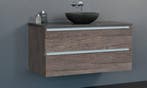 Badkamermeubel met waskom natuursteen 100cm, Verzenden, Nieuw