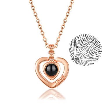 Fako Bijoux - Ketting Hartje - I Love You In 100 Talen - Ik, Verzenden, Nieuw