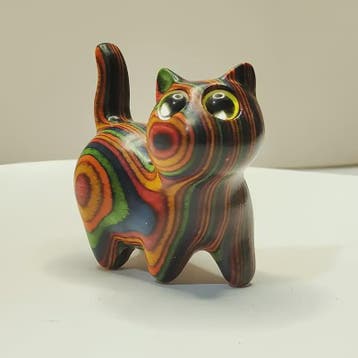 Houten Kat Beeldje - Creatieve Houtsnede Decoratie, Verzenden, Nieuw in verpakking