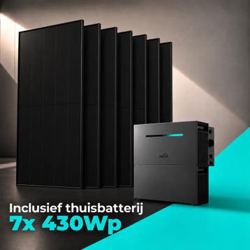 Zonnepanelen Thuisbatterij Pakket - 4 kWh - 7x 430Wp, Ophalen of Verzenden, Nieuw