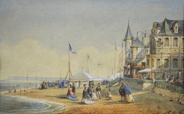 Alice de Forestier (XIX) - La plage de Trouville, le Casino.