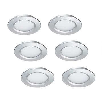 Ledisons LED-inbouwspot Modena zilver 3W dimbaar, Huis en Inrichting, Ophalen of Verzenden, Nieuw