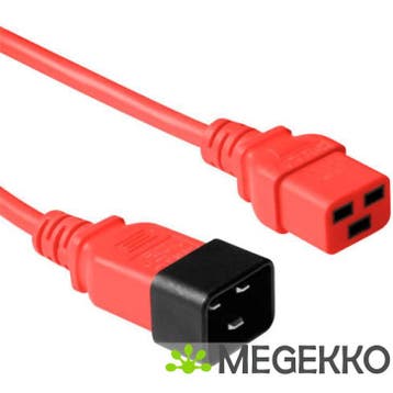 ACT Netsnoer C19 - C20 rood 1,8 m, Verzenden, Nieuw